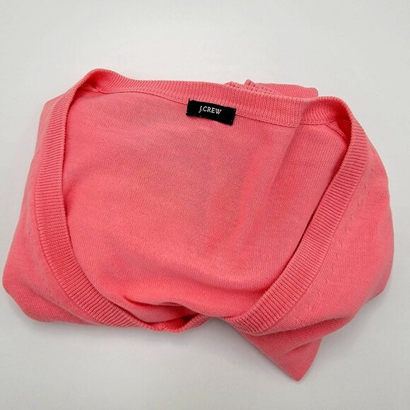 J.Crew Womens Pink V-Neck Long Sleeve Knit Sweater - Picture 5 of 8